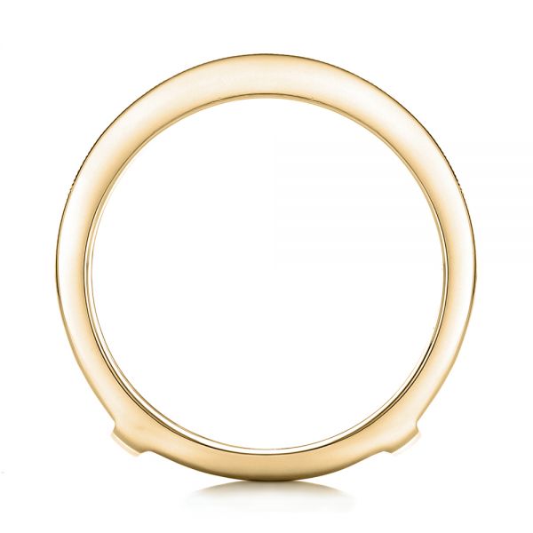 14k Yellow Gold 14k Yellow Gold Custom Diamond Wedding Band - Front View - 102362