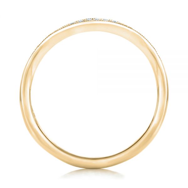 18k Yellow Gold 18k Yellow Gold Custom Diamond Wedding Band - Front View - 102406