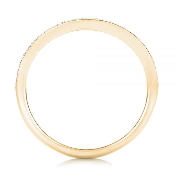 18k Yellow Gold 18k Yellow Gold Custom Diamond Wedding Band - Front View - 102446