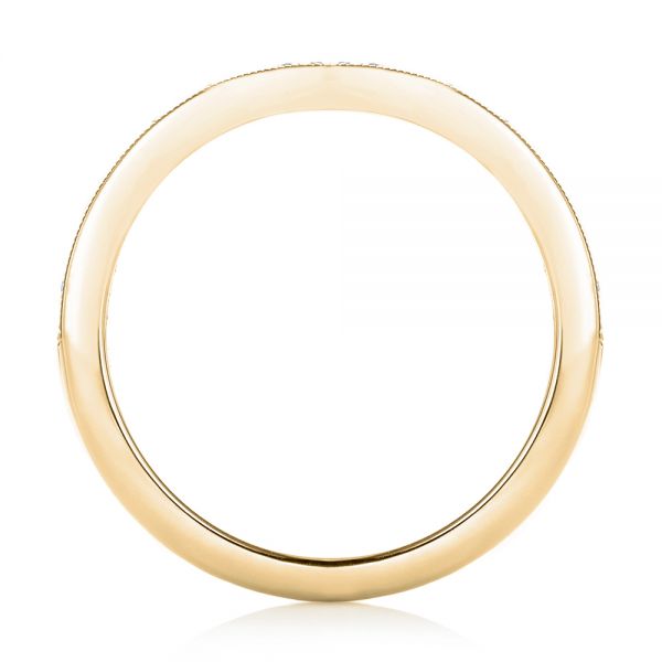 18k Yellow Gold 18k Yellow Gold Custom Diamond Wedding Band - Front View -  102454