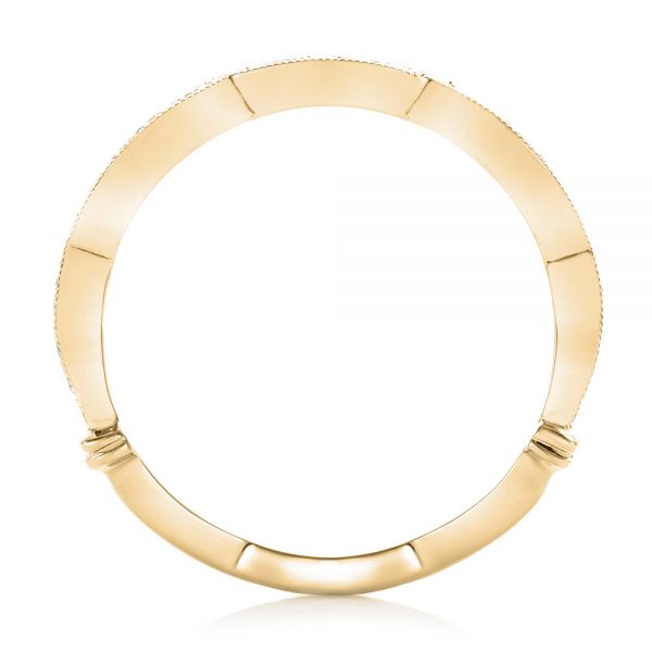 18k Yellow Gold 18k Yellow Gold Custom Diamond Wedding Band - Front View - 102484