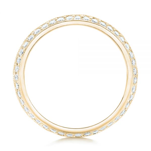 14k Yellow Gold 14k Yellow Gold Custom Diamond Wedding Band - Front View - 102521