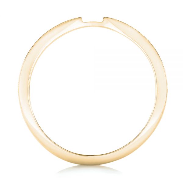 18k Yellow Gold 18k Yellow Gold Custom Diamond Wedding Band - Front View - 102598