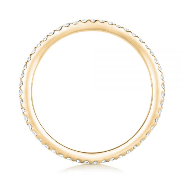 18k Yellow Gold 18k Yellow Gold Custom Diamond Wedding Band - Front View - 102608