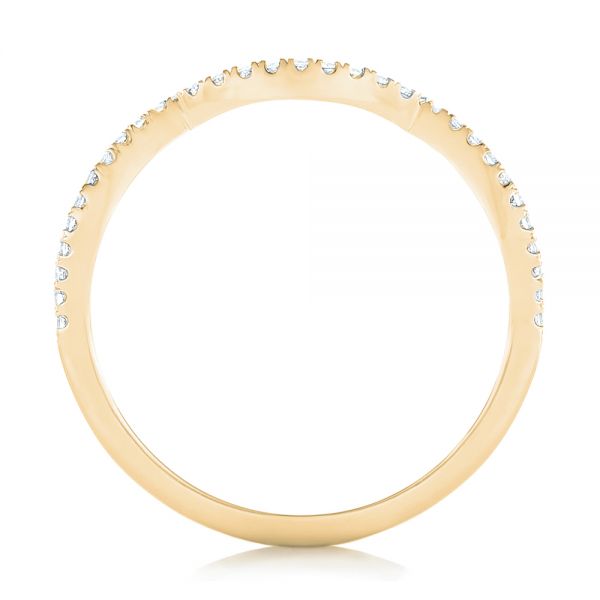 18k Yellow Gold 18k Yellow Gold Custom Diamond Wedding Band - Front View - 102753