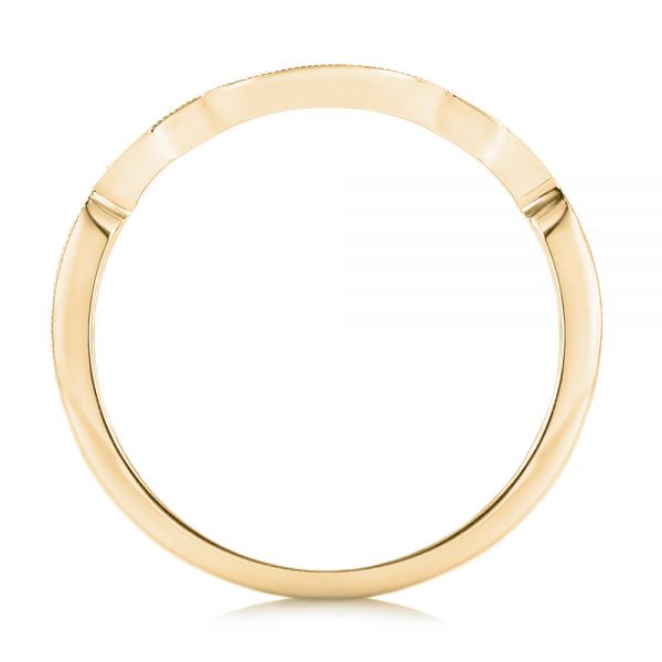 14k Yellow Gold 14k Yellow Gold Custom Diamond Wedding Band - Front View - 102784