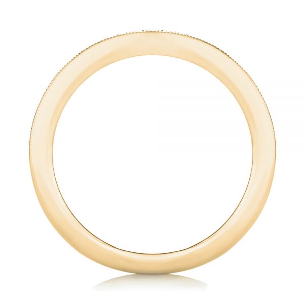18k Yellow Gold 18k Yellow Gold Custom Diamond Wedding Band - Front View - 102811