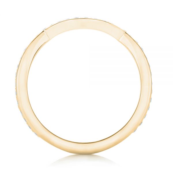 14k Yellow Gold 14k Yellow Gold Custom Diamond Wedding Band - Front View - 102837