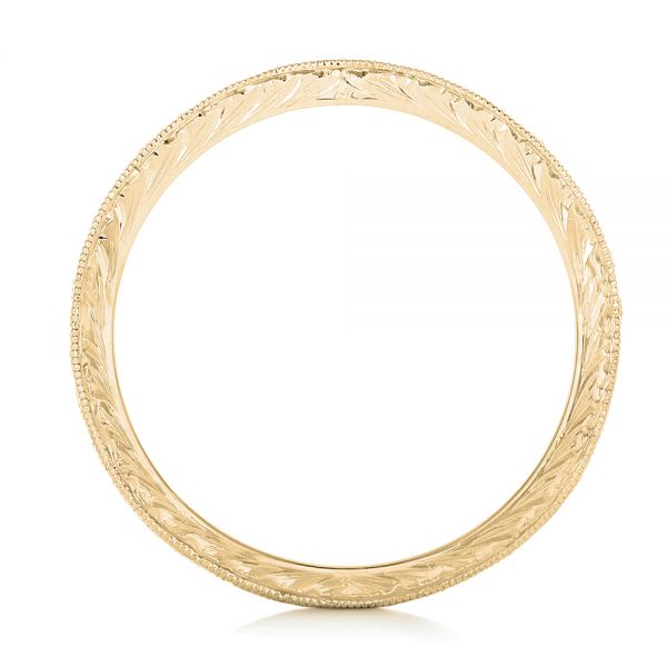 14k Yellow Gold 14k Yellow Gold Custom Diamond Wedding Band - Front View -  102887