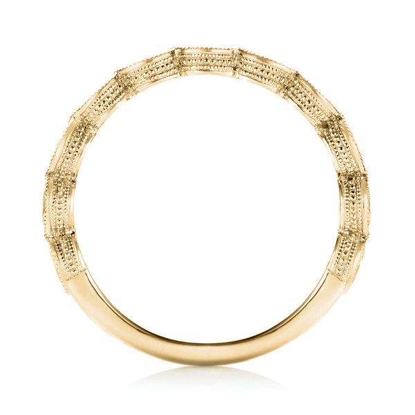 14k Yellow Gold 14k Yellow Gold Custom Diamond Wedding Band - Front View - 103039