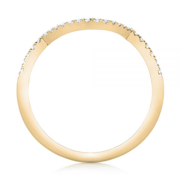 14k Yellow Gold 14k Yellow Gold Custom Diamond Wedding Band - Front View - 103130