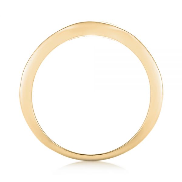 14k Yellow Gold 14k Yellow Gold Custom Diamond Wedding Band - Front View - 103136