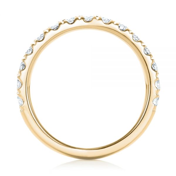 18k Yellow Gold 18k Yellow Gold Custom Diamond Wedding Band - Front View -  103140