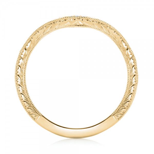 14k Yellow Gold 14k Yellow Gold Custom Diamond Wedding Band - Front View - 103145
