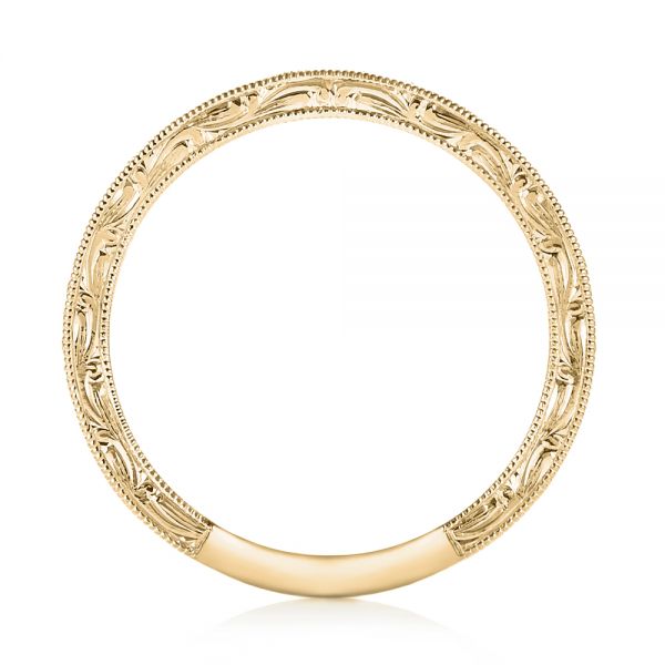 14k Yellow Gold 14k Yellow Gold Custom Diamond Wedding Band - Front View - 103326