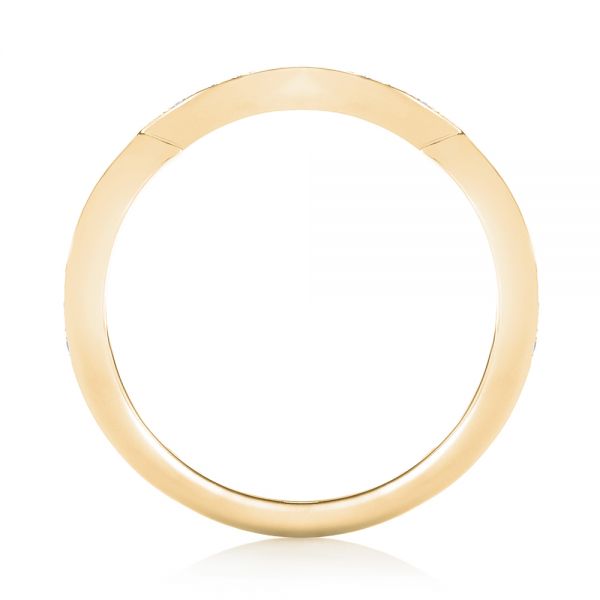 14k Yellow Gold 14k Yellow Gold Custom Diamond Wedding Band - Front View - 103399