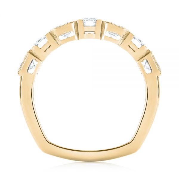 14k Yellow Gold 14k Yellow Gold Custom Diamond Wedding Band - Front View - 103437