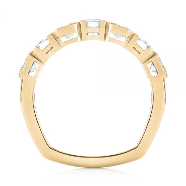 14k Yellow Gold 14k Yellow Gold Custom Diamond Wedding Band - Front View -  103437