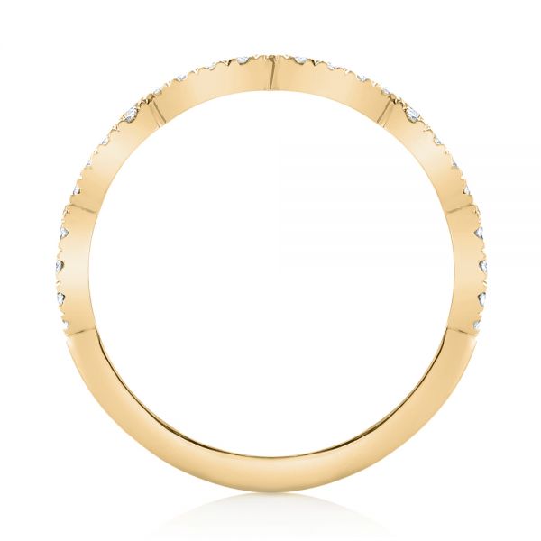 18k Yellow Gold 18k Yellow Gold Custom Diamond Wedding Band - Front View -  103438
