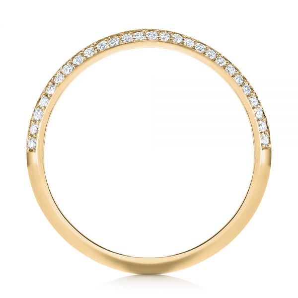 14k Yellow Gold 14k Yellow Gold Custom Diamond Wedding Band - Front View - 103478