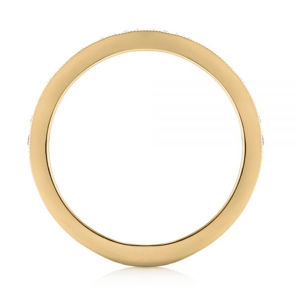 14k Yellow Gold 14k Yellow Gold Custom Diamond Wedding Band - Front View - 103506