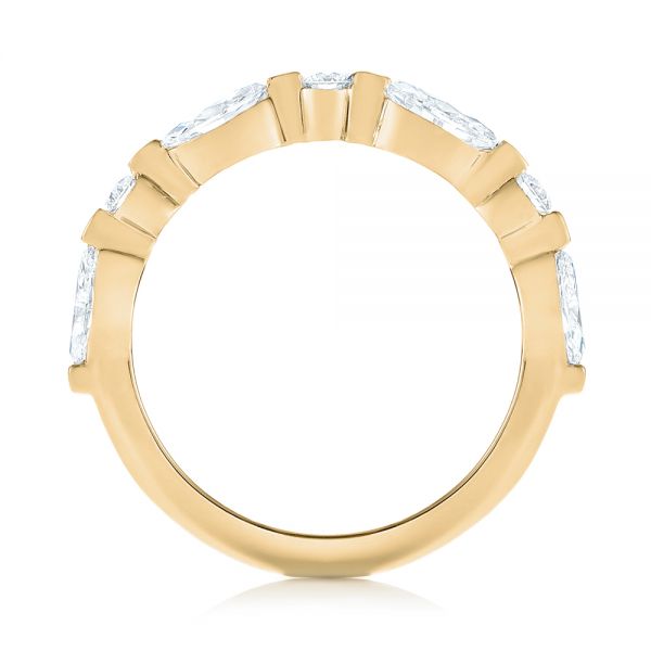 18k Yellow Gold 18k Yellow Gold Custom Diamond Wedding Band - Front View -  103913