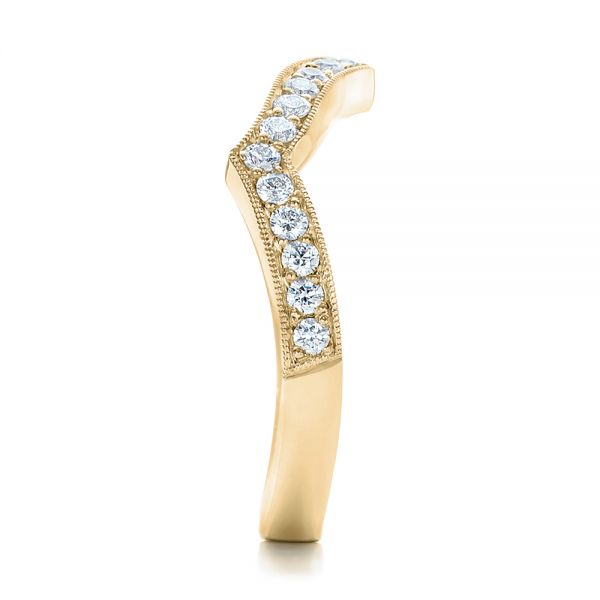 18k Yellow Gold 18k Yellow Gold Custom Diamond Wedding Band - Side View - 102234