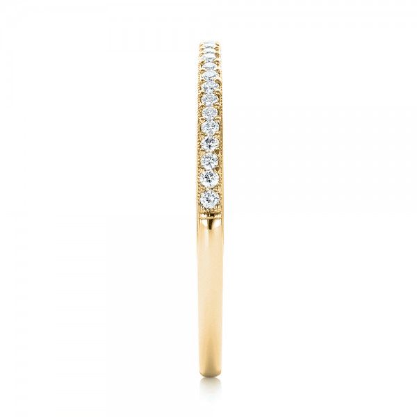 18k Yellow Gold 18k Yellow Gold Custom Diamond Wedding Band - Side View - 102245