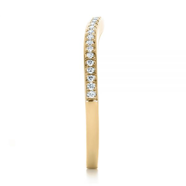 14k Yellow Gold 14k Yellow Gold Custom Diamond Wedding Band - Side View - 102256
