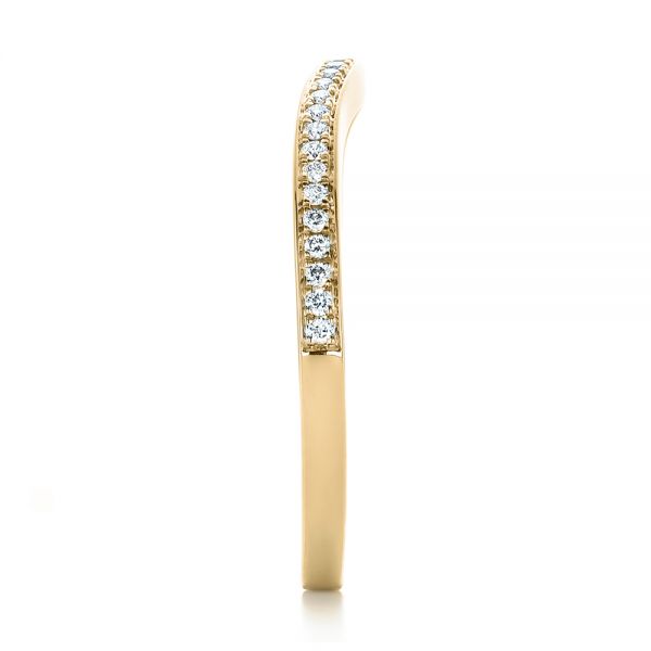 14k Yellow Gold 14k Yellow Gold Custom Diamond Wedding Band - Side View -  102256