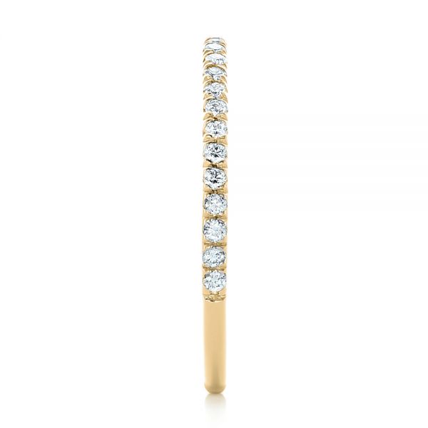 18k Yellow Gold 18k Yellow Gold Custom Diamond Wedding Band - Side View - 102351