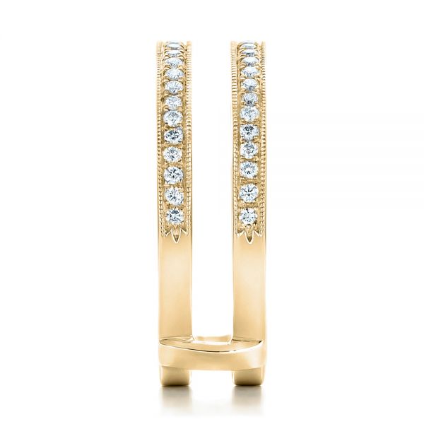 14k Yellow Gold 14k Yellow Gold Custom Diamond Wedding Band - Side View - 102362
