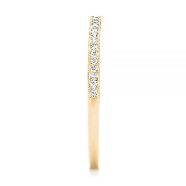 14k Yellow Gold 14k Yellow Gold Custom Diamond Wedding Band - Side View -  102598