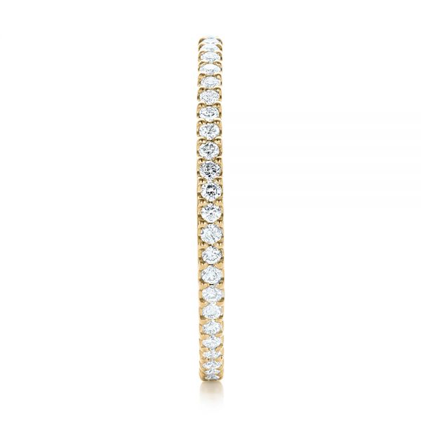 18k Yellow Gold 18k Yellow Gold Custom Diamond Wedding Band - Side View - 102608