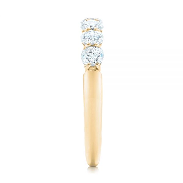 18k Yellow Gold 18k Yellow Gold Custom Diamond Wedding Band - Side View - 102746