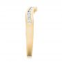 18k Yellow Gold 18k Yellow Gold Custom Diamond Wedding Band - Side View -  103136 - Thumbnail