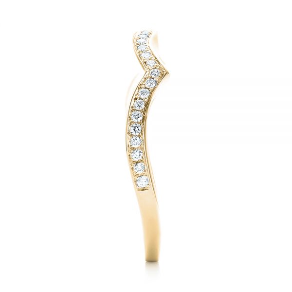 14k Yellow Gold 14k Yellow Gold Custom Diamond Wedding Band - Side View - 103399