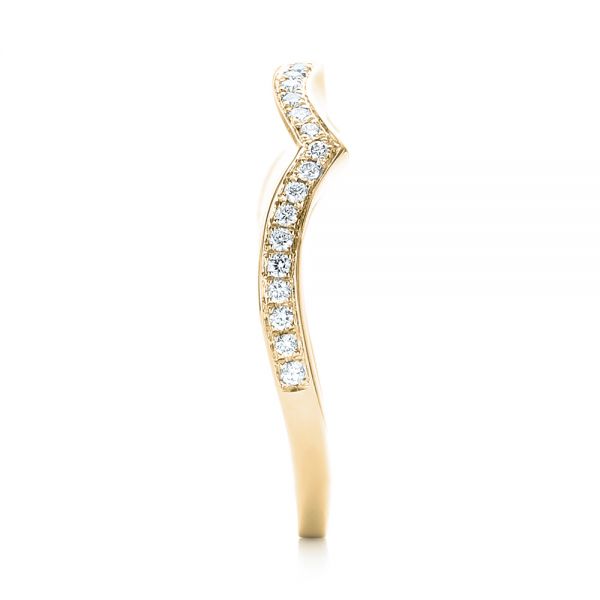 18k Yellow Gold 18k Yellow Gold Custom Diamond Wedding Band - Side View -  103399