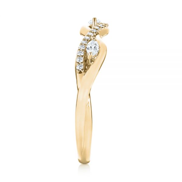 18k Yellow Gold 18k Yellow Gold Custom Diamond Wedding Band - Side View - 103419