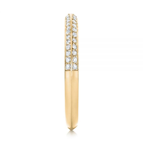 14k Yellow Gold 14k Yellow Gold Custom Diamond Wedding Band - Side View - 103478