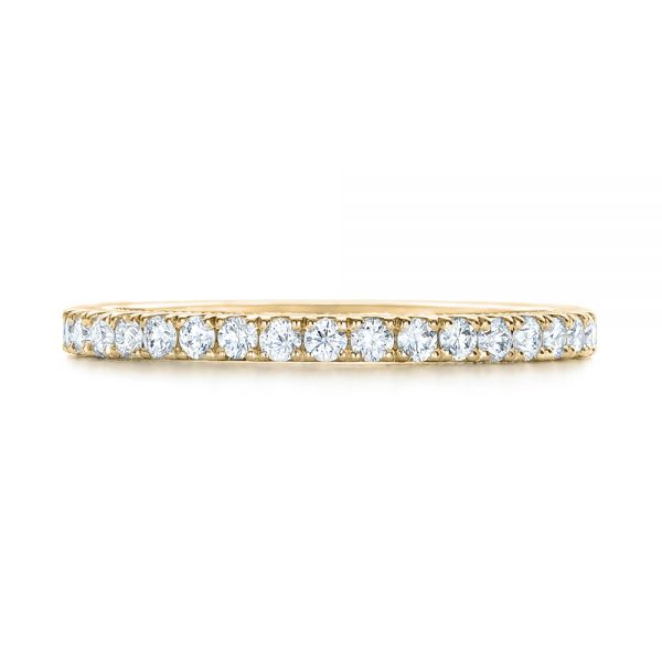 14k Yellow Gold 14k Yellow Gold Custom Diamond Wedding Band - Top View -  102291