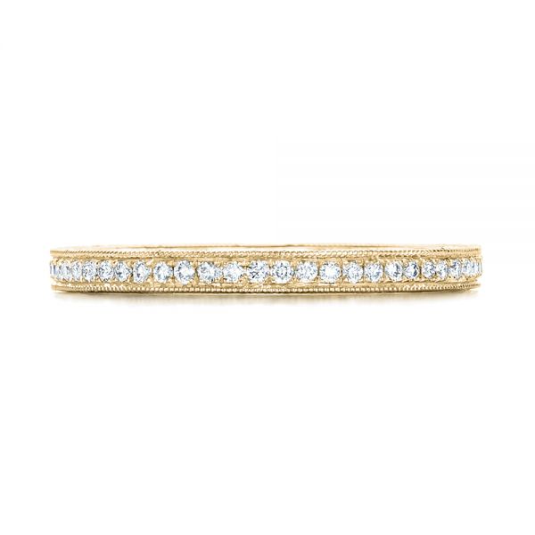 14k Yellow Gold 14k Yellow Gold Custom Diamond Wedding Band - Top View -  102350