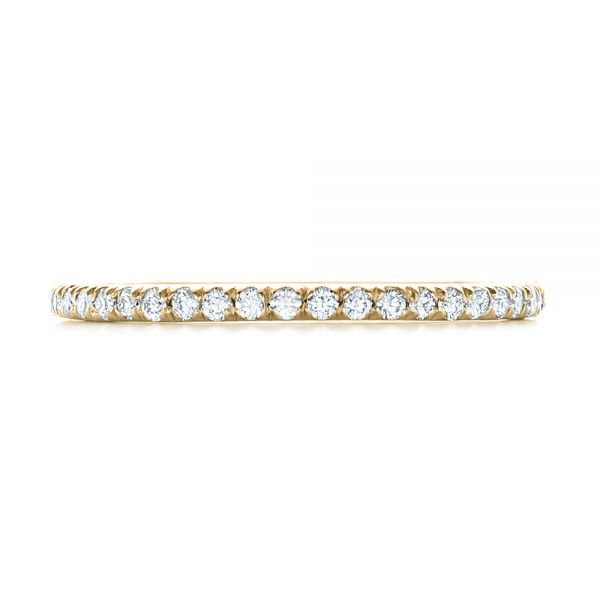 18k Yellow Gold 18k Yellow Gold Custom Diamond Wedding Band - Top View - 102351