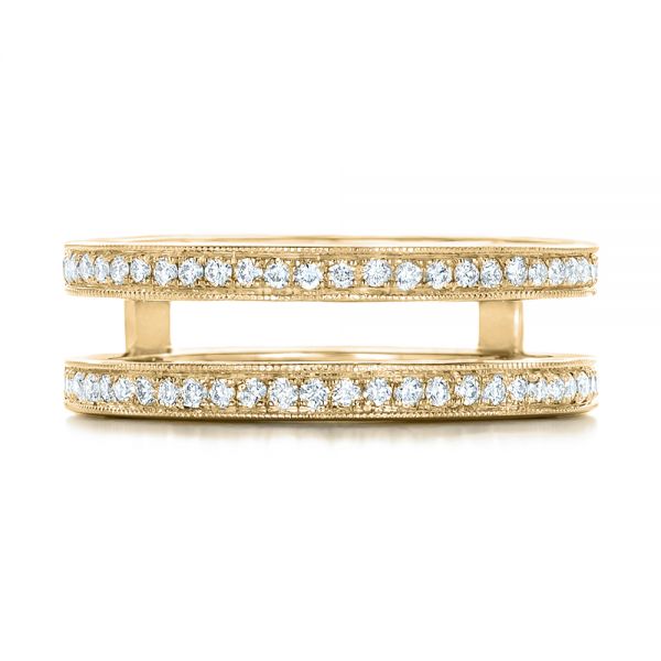 14k Yellow Gold 14k Yellow Gold Custom Diamond Wedding Band - Top View - 102362