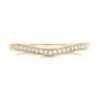 18k Yellow Gold 18k Yellow Gold Custom Diamond Wedding Band - Top View -  102406 - Thumbnail