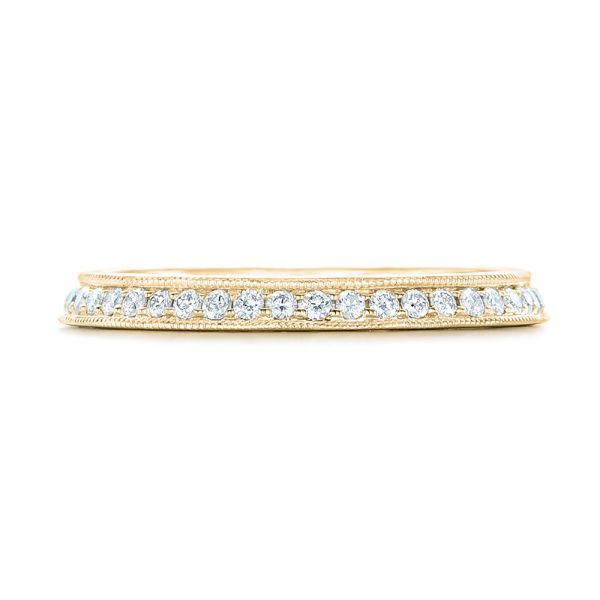 14k Yellow Gold 14k Yellow Gold Custom Diamond Wedding Band - Top View - 102521