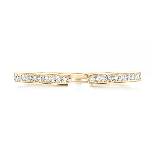 14k Yellow Gold 14k Yellow Gold Custom Diamond Wedding Band - Top View -  102598