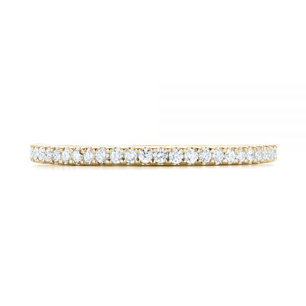 14k Yellow Gold 14k Yellow Gold Custom Diamond Wedding Band - Top View -  102608