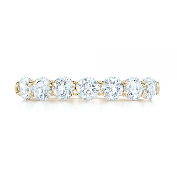 18k Yellow Gold 18k Yellow Gold Custom Diamond Wedding Band - Top View - 102746