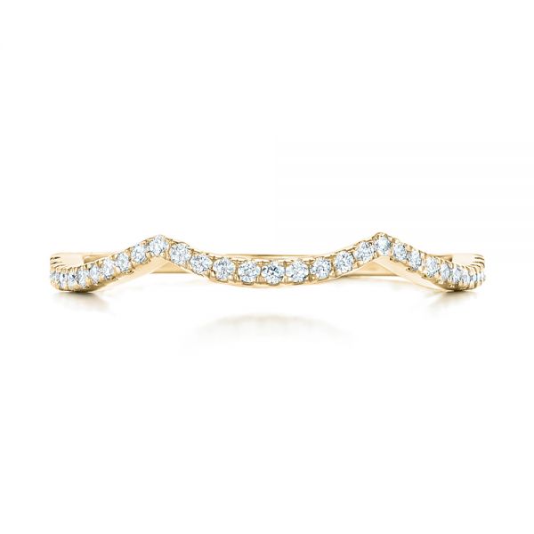 18k Yellow Gold 18k Yellow Gold Custom Diamond Wedding Band - Top View - 102753
